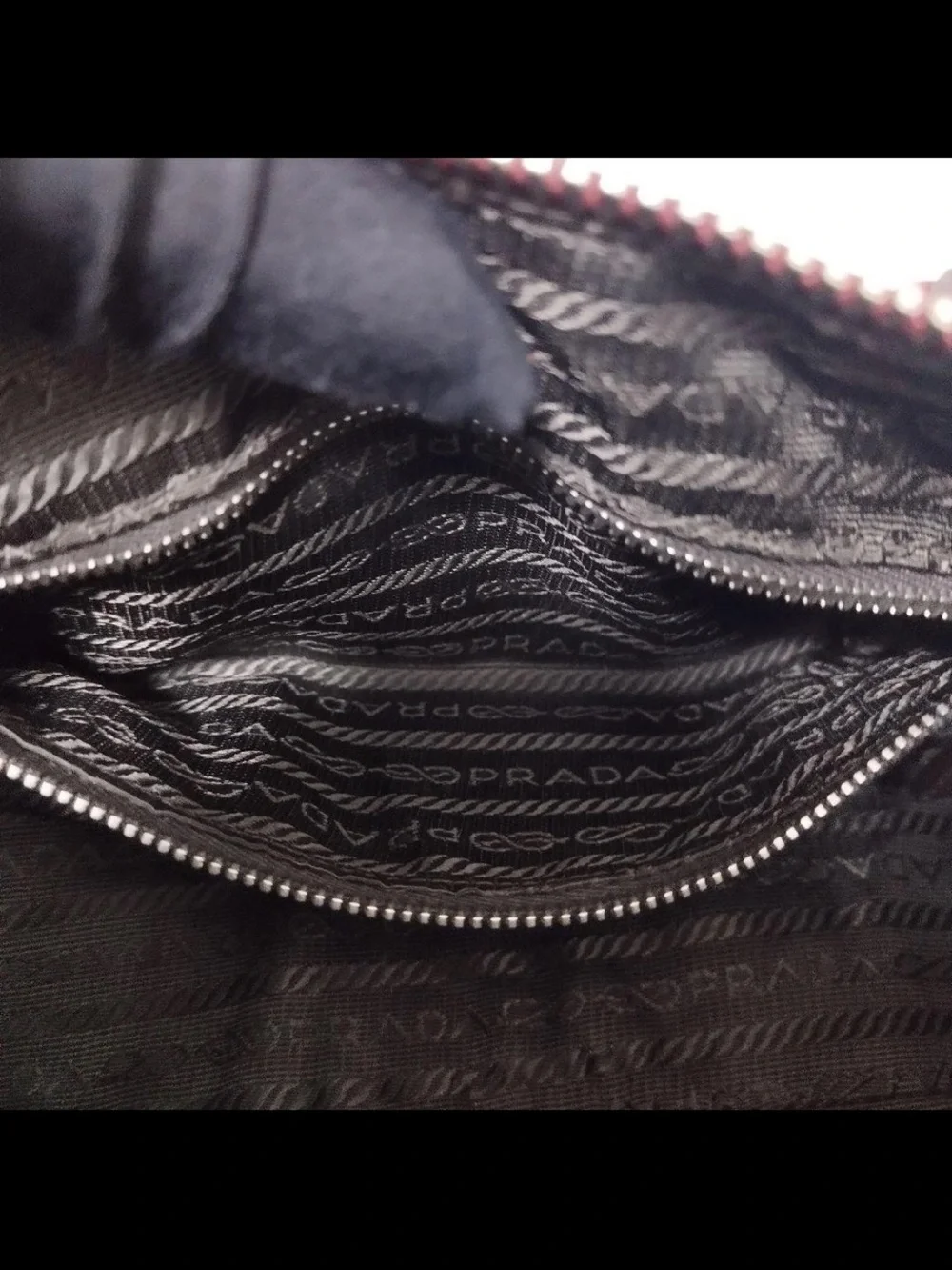 Prada Red Nylon Barrel Satchel with Leather Trim